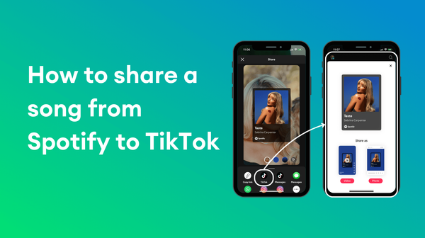 Freigeben eines Titels von Spotify an TikTok